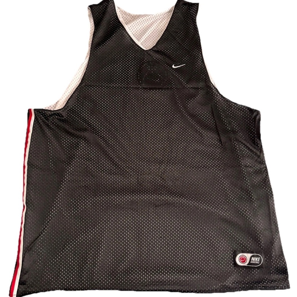 Nike Basketball Mens Tank Top Sleeveless Shirt Sz Large Mesh Jersey Black